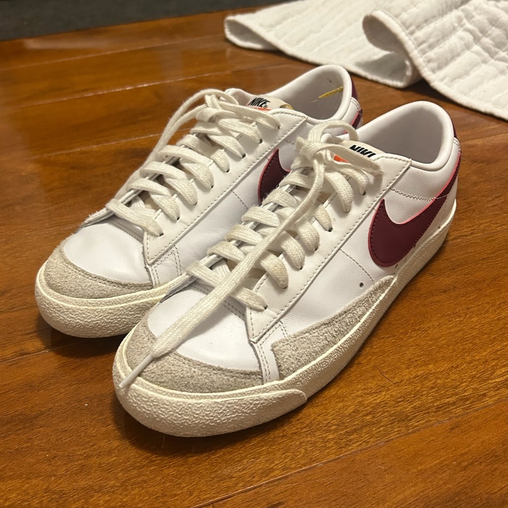 Lightly Used Red Low Nike Blazers
